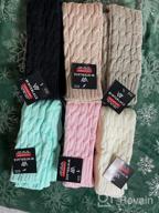 img 1 attached to 6 Pairs Of Knee-High Cable Knit Leg Warmers For Women - Cozy Thermal Acrylic Sleeves For Winter review by Dave Hess