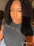 img 1 attached to Larhali Short Curly Bob Wigs Brazilian Virgin Human Hair 13X4 HD Transparent Lace Front Wigs Kinky Curly Hair For Black Women Pre Plucked With Baby Hair 150% Density(10Inch, 13X4) review by Francis Heart