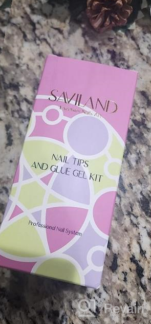 img 1 attached to Saviland Gel X Nail Kit No Need File,Soft Gel Tips Nail Tip And Glue Gel Kit With 240PCS Medium Square Full Cover Nail Tip 6 In 1 Gel X Nail Glue Mini U V Lamp French Starter Kit For Salon Home DIY review by Khaled Ribeiro