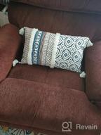 картинка 1 прикреплена к отзыву 18X18 Inch Yellow Tufted Decorative Throw Pillow Cover With Tassel - Moroccan Style Boho Tribal Cushion For Couch Sofa от Mariealphonse Seattle