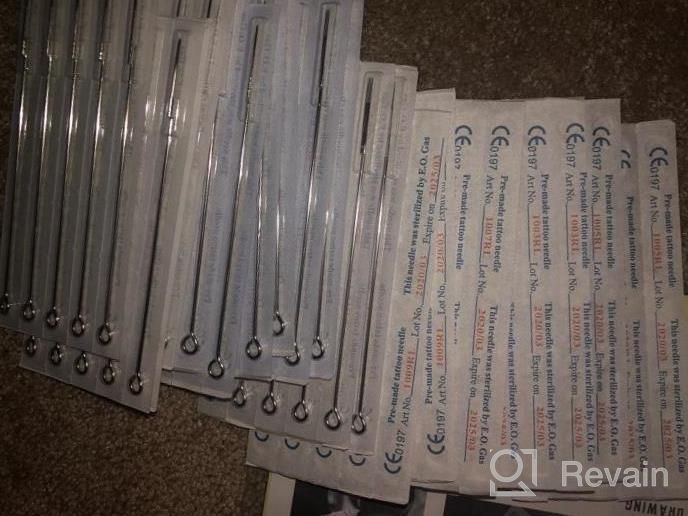img 1 attached to Disposable Sterile Needles Set - 50PCS Assorted Liners And Shaders For Professional Tattoo Artists - Includes 3Rl, 5Rl, 7Rl, 9Rl, 3Rs, 5Rs, 7Rs, 9Rs, 5M1, And 7M1 Needles review by Rico Posley