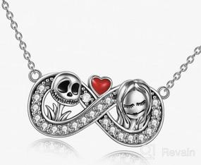 img 5 attached to ONEFINITY Sterling Silver Nightmare Necklace With Skull Pendant - Perfect Birthday Gift For Women, Wife, And Daughters