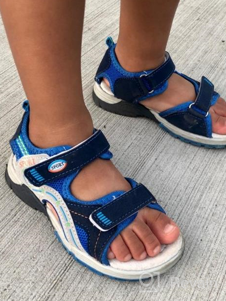 img 1 attached to 👟 Children's Closed Toe Sports Sandals: Boys and Girls Summer Beach Water Shoes for Toddlers and Kids - Breathable, Athletic, and Durable review by Jeff Wells