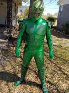 img 1 attached to VSVO Shiny Spandex Open Face Full Bodysuit Zentai Suit For Adults And Children review by Brooke Flora