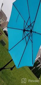 img 5 attached to GOLDSUN 10-футовый консольный зонт для патио со смещением и кривошипом и поперечным основанием — идеально подходит для открытых рынков и подвешивания