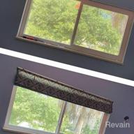 img 1 attached to Customizable Grey Geometric Fabric Roman Shades - Premium Blackout Window Blinds For Windows, Doors, French Doors, And Kitchen Windows - Washable Roman Shades review by Sarah Moore