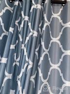 img 1 attached to Off White & Navy Thermal Insulated Room Darkening Curtains - Melodieux Moroccan Fashion Grommet 52X84 Inch (1 Panel) review by Derrick Villarreal