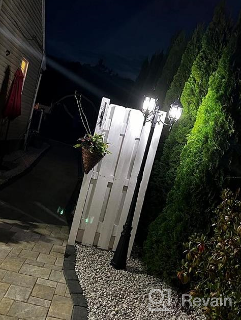 img 1 attached to ETL Listed 3-Head LED Outdoor Post Light Combination - Perfect For Backyard, Patio, Garden & Walkway Lighting! review by Nicholas Harrington