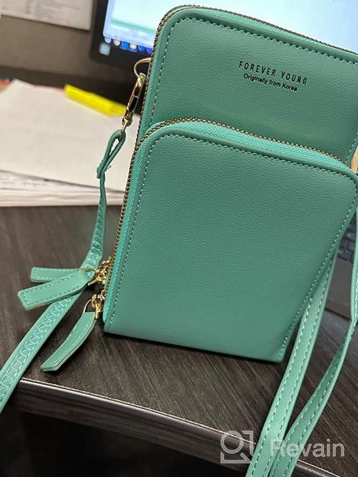 img 1 attached to Compact Crossbody Phone Purse For Women With Credit Card Slots - Small Messenger Handbag Wallet review by William Nunes
