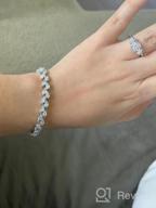 img 1 attached to Women'S Crystal Tennis Link Bracelet With Cubic Zirconia Birthstone Cz - Perfect For Weddings & Special Occasions! review by Rahul Schatz