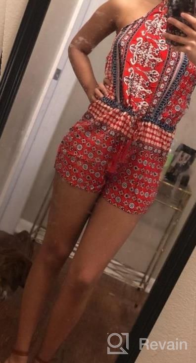 img 1 attached to Bohemian Romper Playsuit For Women With Cut-Out Back Design And Casual Loose Fit By Ayliss review by Dave Tapia