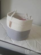 img 1 attached to Organize In Style With COSYLAND'S Extra Large Woven Cotton Laundry Basket review by Nick Ward