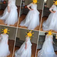 img 1 attached to Carat Elegant Flower Beading Communion Girls' Clothing in Dresses review by Nick Mahoney