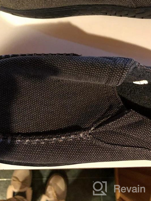 img 1 attached to Men'S Slip On House Slippers - Warm Cozy Memory Foam Clogs, Canvas Indoor Outdoor Home Shoes review by Chris Jenkins