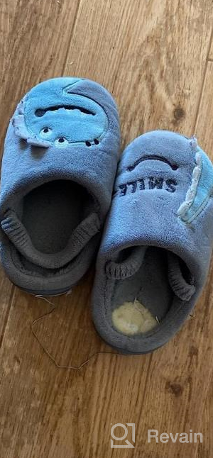 img 1 attached to Apakowa Kids Boys Girls Comfort Cute Animal Slippers Warm Non Slip Indoor Shoes review by Adam Cornelison