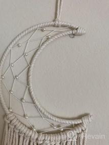 img 8 attached to Unique Handmade Black Macrame Moon Dream Catcher - Perfect Gift For Girl Kids!