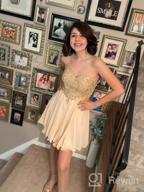 img 1 attached to Junior'S Gold Lace Applique Short Quinceanera Homecoming Dresses By Babyonline review by Jose Moran