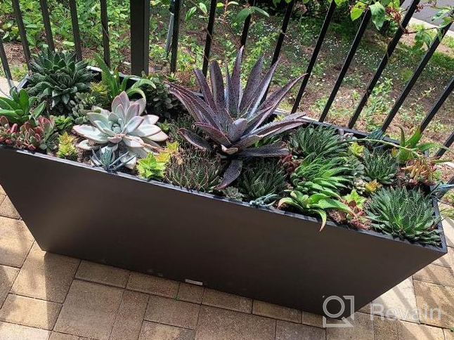 img 1 attached to 2 Pack Veradek Midori Long Trough Planter - 15.25" H X 9" W X 31" L, Light Grey review by Nancy Marie