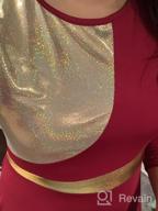 img 1 attached to Metallic Gold Color Block Loose Fit Full Length Church Dancewear For Women: IBAKOM'S Liturgical Praise Dance Worship Long Dress review by Trey Gilbert