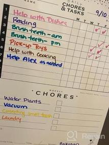 img 5 attached to Jennakate Mid Mod Chore Chart - Dry Erase Magnet For Multiple Kids, Teens & Adults - Homeschool, Routine, And Behavior Schedule - 18"X14" Size, Marker NOT Included