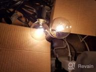 img 1 attached to HBN 50Ft Outdoor String Lights-Outdoor Incandescent String Lights, 52 G40 Bulbs (2 Spare) 5W 2200K Warm White, Connectable & Dimmable, IP44 Waterproof-Garden/Backyard/Patio/Porch/Courtyard/Café review by Matt Heringer