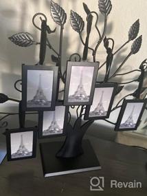 img 6 attached to Настенный декор из металлического дерева с 6 подвесными фоторамками размером с кошелек - вмещает фотографии 2X3 - персонализированные подарки для мамы, бабушки, рождественские подарки на день рождения