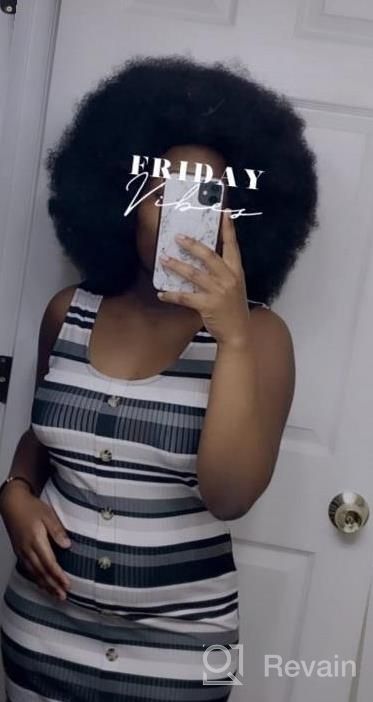 img 1 attached to Kalyss 16" Afro Kinky Curly Hair Platinum Wigs for Black Women - Large, Bouncy, and Soft Natural-Looking Synthetic Hair Wigs for Women with 150% Density review by Mark Loredo