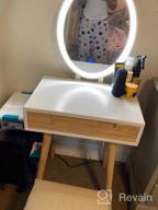 img 1 attached to Transform Your Small Space With YOURLITE Lighted Makeup Vanity Table Set review by Melody Stephens