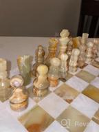 img 1 attached to Handmade White & Green Onyx Staunton And Ambassador Chess Sets - Perfect Gift For Adults! review by David Jenkins