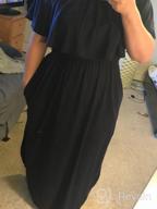 img 1 attached to Women'S Off Shoulder Maxi Dress With Ruffles And Side Split Pockets review by Lauren Brown