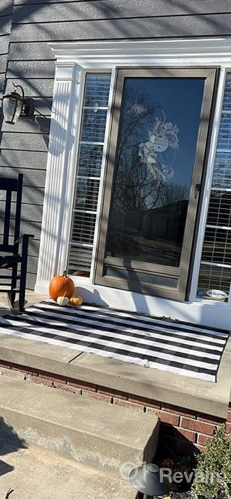 img 1 attached to Stylish And Durable 3'X5' Buffalo Plaid Rug For Indoors And Outdoors By SHACOS review by Justin Ellingson