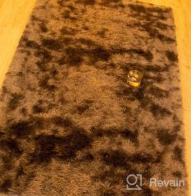 img 7 attached to Black Soft Shag Faux Fur 3X5 Area Rug Non-Slip Plush Fluffy Comfy Rugs For Bedroom Living Room Babys Care Crawling Carpet