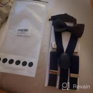img 1 attached to 👔 Adorable Kids Suspender Bow Tie Sets - Perfect Gift Idea for Boys and Girls by WELROG: Adjustable Braces with Bowtie! review by Matthew Fleming