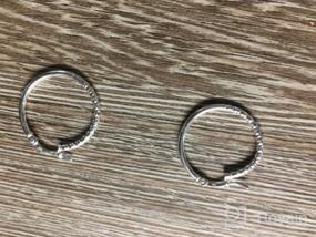 img 5 attached to Women's Half Textured Sterling Silver Round Hoop Earring by Charmsy - Click Top Design