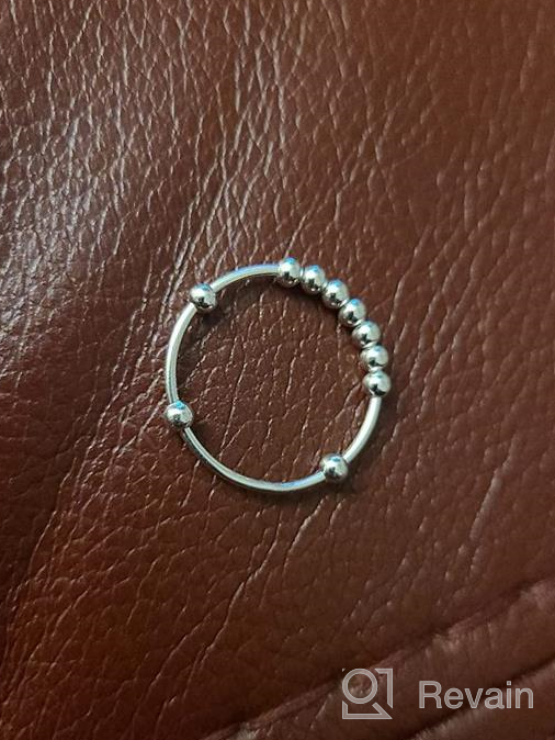 img 1 attached to Relieve Anxiety With LOVECOM 925 Sterling Silver Fidget Ring – Perfect Stress Relief Spinner Ring For Women And Men review by Jenny Thomas