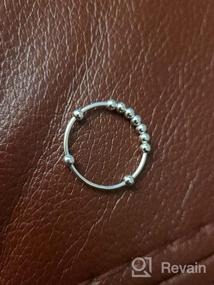 img 7 attached to Избавьтесь от беспокойства с кольцом LOVECOM из стерлингового серебра 925 пробы - идеальное кольцо-спиннер для снятия стресса для женщин и мужчин