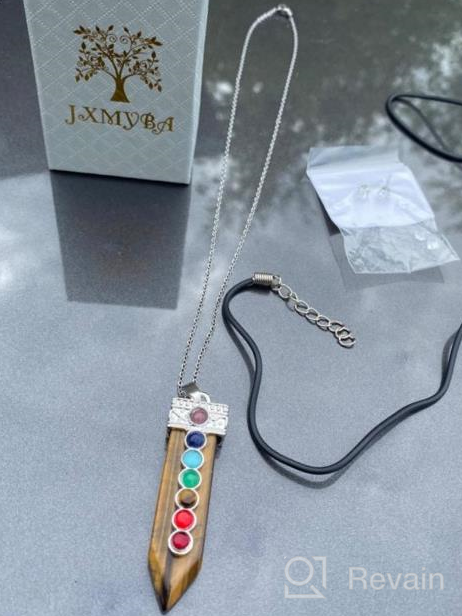 img 1 attached to 7 Chakra Crystal Necklace Pendant For Women, Men, And Girls - Healing Gemstone Jewelry For Birthdays And Gifts review by Loud Forrest