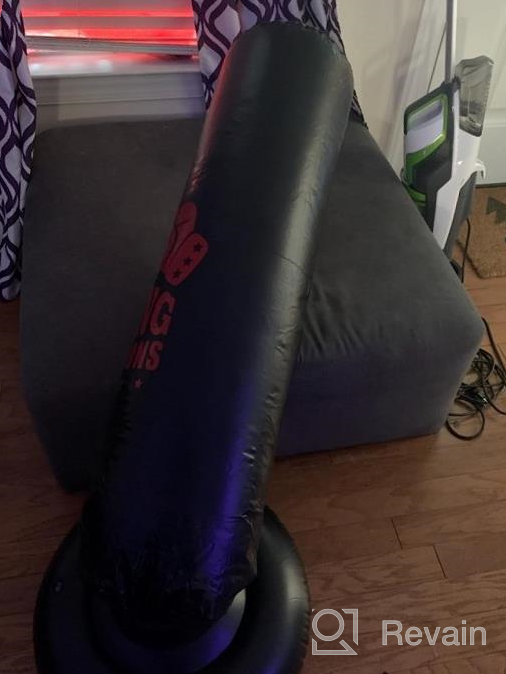 img 1 attached to 🥊 Ultimate Fun and Fitness with 63-Inch Inflatable Punching Bag for Kids and Gloves: Freestanding Bounce Back Boxing Bag Perfect for Karate, Taekwondo, and Kickboxing review by Tony Basler