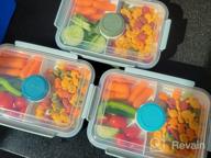 img 1 attached to 🥗 Shopwithgreen 64 Ounce Salad Containers To Go for Lunch (Pack of 3), Bento Box with Dressing Pots & 5-Compartment Removable Tray, Microwave and Dishwasher Safe, BPA-Free review by Mark Quarterman