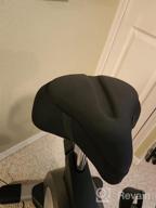 img 1 attached to Padded Gel Bike Seat Cover - Bikeroo Cushion For Peloton & Exercise: Adjustable For Men & Women'S Comfort On Stationary, Mountain & Road Bicycle Seats review by Christian Byrd