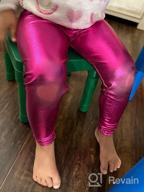 img 1 attached to Girls' Loxdonz Liquid 💃 Metallic Footless Leggings - Fashion Apparel review by Dawn Wilkinson