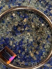 img 7 attached to High Luster Cobalt Blue Reflective Fire Glass - Ideal For Fireplace, Fire Pit, And Landscaping - 10 Lb Pack By Mr. Fireglass