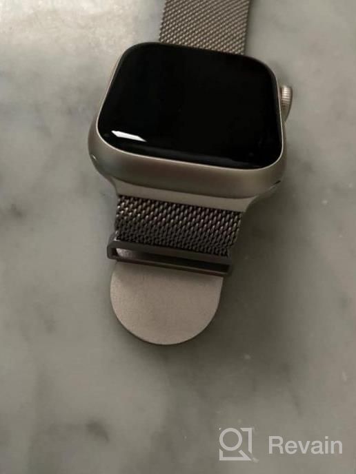 img 1 attached to OULUOQI Compatible Apple Watch Band 38Mm-45Mm & 49Mm Women/Men - Stainless Steel Mesh Loop Magnetic Clasp For Series 8 7 6 5 4 3 2 1 Ultra SE review by Chris Durandis