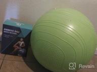 img 1 attached to Extra Thick Exercise Ball For Workout Fitness Balance - Gruper Yoga Ball In 45-75Cm - Anti Burst Yoga Chair For Home And Office With Hand Pump & Workout Guide Access Included review by Brian Hazzard