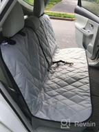 img 1 attached to Premium Black Extra Large Dog Seat Cover For Full Size Trucks And Large SUVs - 4Knines Without Hammock And Middle Seat Belt Capable - USA Company review by Shane Mack