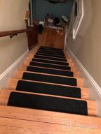 img 1 attached to Non-Slip Brown Carpet Stair Treads - 15-Pack Of 8"X30" Runners For Wooden Steps review by Eliot Wahl