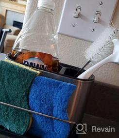 img 7 attached to Sink Organizer With Drain Hole And Sponge Holder For Kitchen And Bathroom Soap Dispenser By ODesign