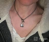 img 1 attached to Stylish Stainless Steel Padlock Pendant Necklace for Women and Teens - Perfect Gift for Jewelry Lovers! review by Shannon Smith