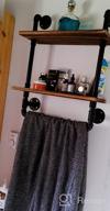 img 1 attached to Industrial Bathroom Shelf W/ Pipe Towel Bar – Farmhouse Towel Rack Made Of Paulownia Wood And Cast Iron, Pipe Rack In Black Matte – Wall Mount Hand Towel Holder For Rustic Décor W/ 2-Tier Shelf review by Meechie Camlin