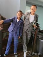 img 1 attached to Boys' Classic Casual Plaid Blazer Outfits in Suits & Sport Coats - Perfect for Stylish Wardrobe review by James Turpin